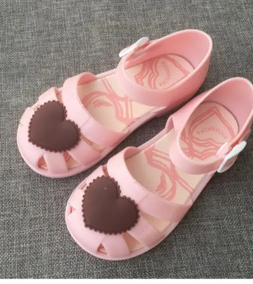 Mini Melissa/ г.; летние детские сандалии с цветочным принтом принца; прозрачные сандалии для девочек; дышащая обувь для маленьких девочек; сандалии MiniI; 14,5-17 см - Цвет: pink