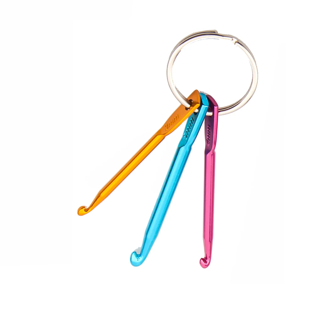 3 размера в 1 комплект крючки для ключей иглы DIY ремесла вязальные иглы мини алюминиевый крючок плетение пряжа Швейные аксессуары - Цвет: 3pcs in 1 set