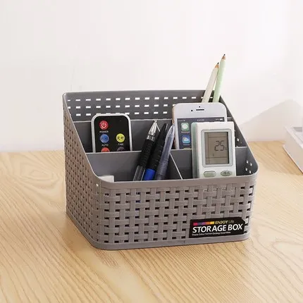 Creative Multi-Purpose Desk Organizer Desktop Storage Box Case Pen Pencil Holder Plastic Cosmetics Make Up Organizer Container
