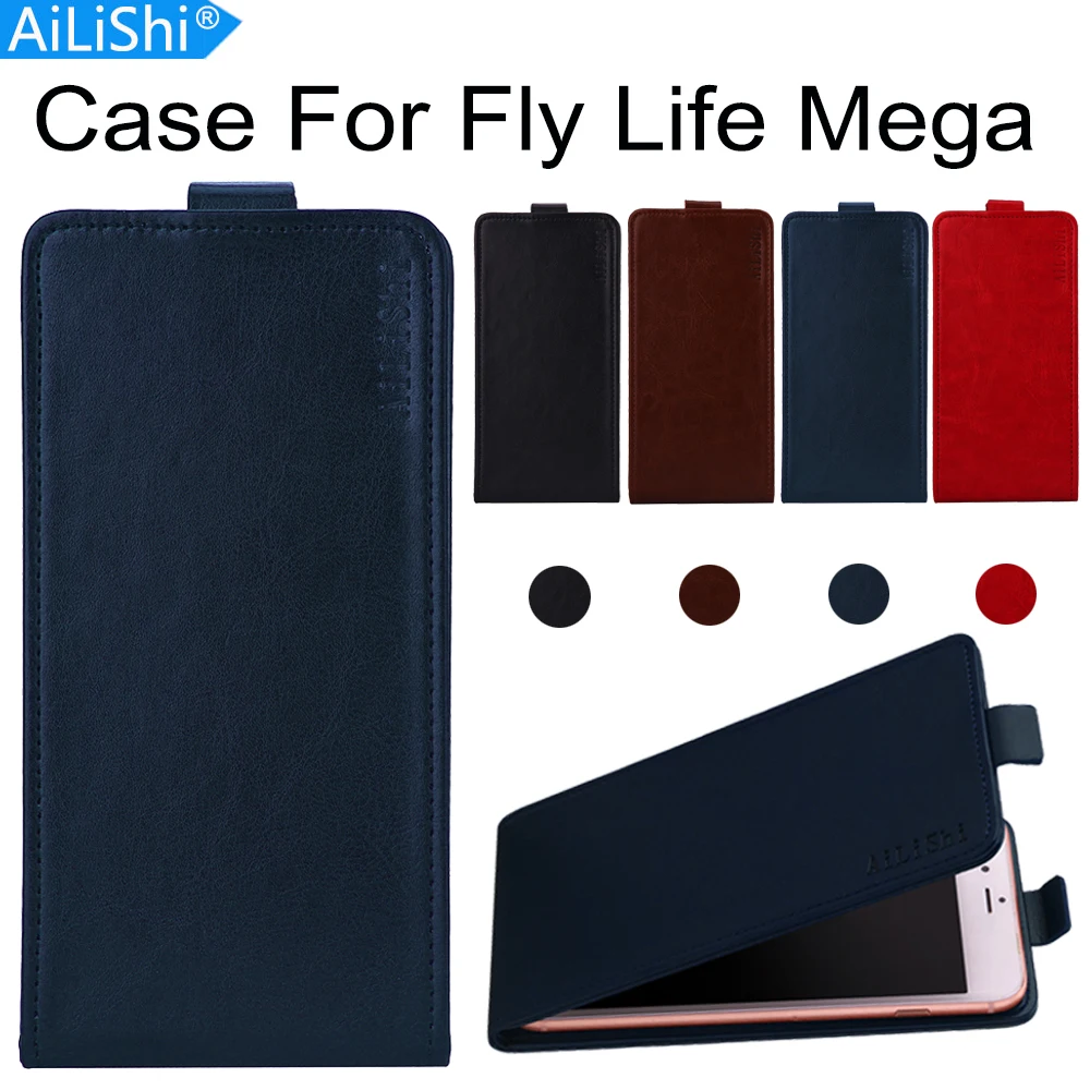 Чехол AiLiShi для Fly Life Mega роскошный откидной из искусственной кожи высокого