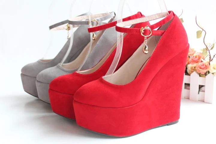 Black Hauts Compensées Talons Pompes 9cm 43 Plate Mariage forme De Femmes 15cm purple 30 Peu 15cm gray Avec Bouche Des gray 15cm Super Taille Heel Flock red 9cm Profonde Chaussures Grande black 9cm Printemps qP1YO0w