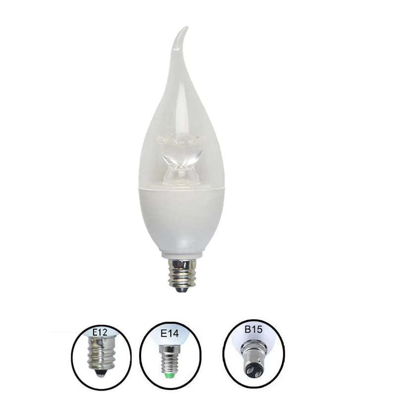 Светодиодная лампа E14 E12 B15 E27 B22 SMD2835 6 шт./лот 110 220 В 3 Вт 5 8 светодиодная люстра белая