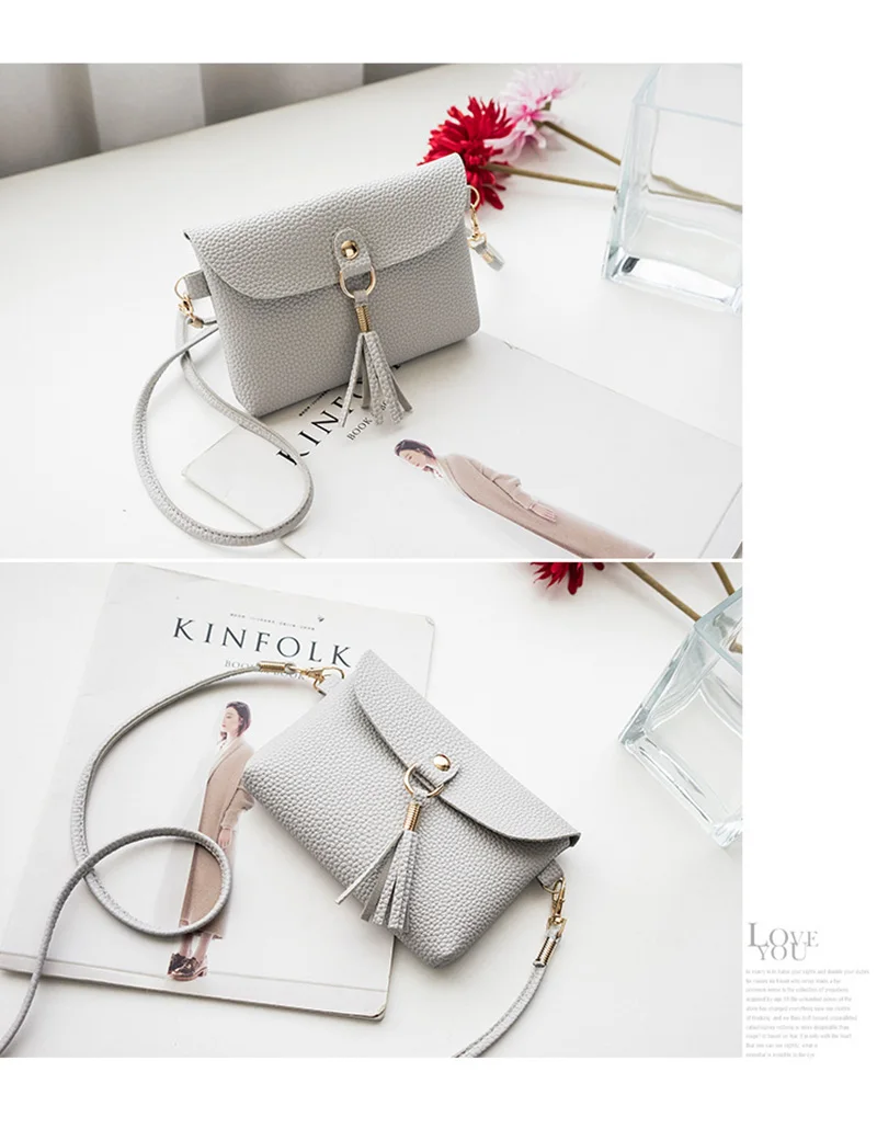 2019 Tassel Bags For Women Girls New Casual Fashion Female Bag Magnetic Buckle Ladies Shoulder Bag Mobile Phone Purse Mini Bolso (23)