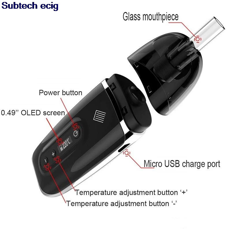 Оригинальный комплект для сухой травы Vaporiz EWILDFIREer стеклянный мундштук встроенный