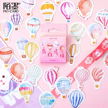 

46 Pcs/Lot Colorful hot air balloon decoration paper sticker decoration DIY album diary scrapbooking label sticker kawaii
