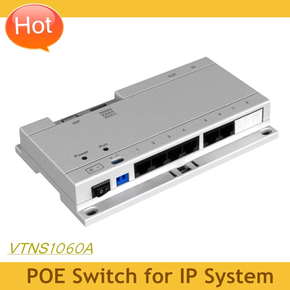 

Original DH Video Intercom POE Switch for IP System VTNS1060A Connect max 6 indoor monitors with the Cat 5e cable