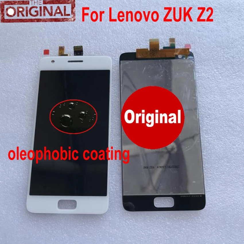 

100% Original Glass NEW Sensor For Lenovo ZUK Z2 ZUKZ2 IPS LCD Display Touch Screen Digitizer Assembly with Frame Phone White