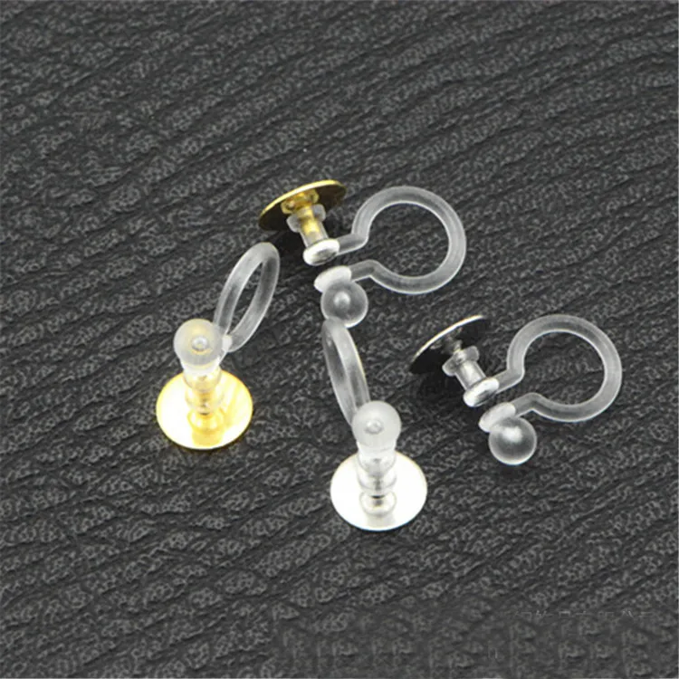 

Wholesale 20 PCS Transparent Stainless Steel Ear Clip For Jewelry Making Resin Ear Clip Base DIY Earrings Accessories