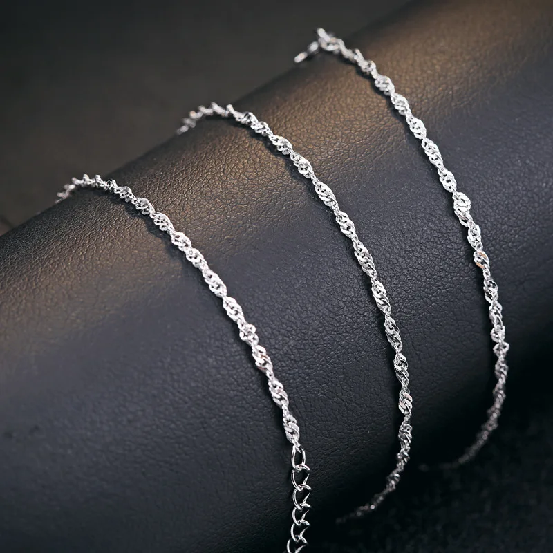 5 silver chain necklace