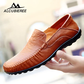 

Driving Shoes Men Handmade Genuine Leather Moccasin Black Shoes Casual High Quality Leather Loafers Men Shoes 2019 Big Size