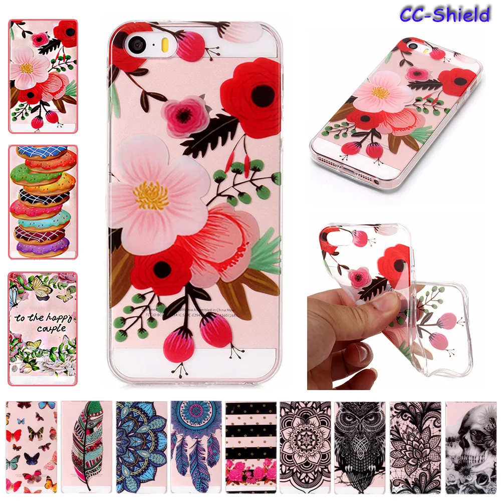 Soft TPU Case for Apple iPhone 5 5S SE Transparent Silicone Phone Cases Cover i iPhone5 iPhone5S case |
