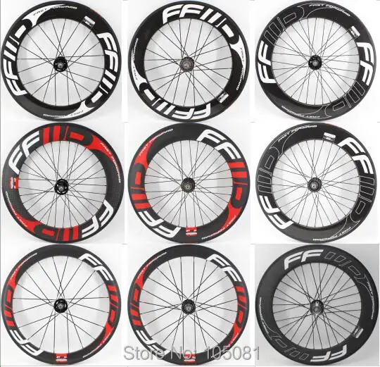 New 700C Track Fixed Gear Bike 3K UD 12K full carbon fibre tubular clincher tubeless rims carbon bicycle wheelsets Free shipping
