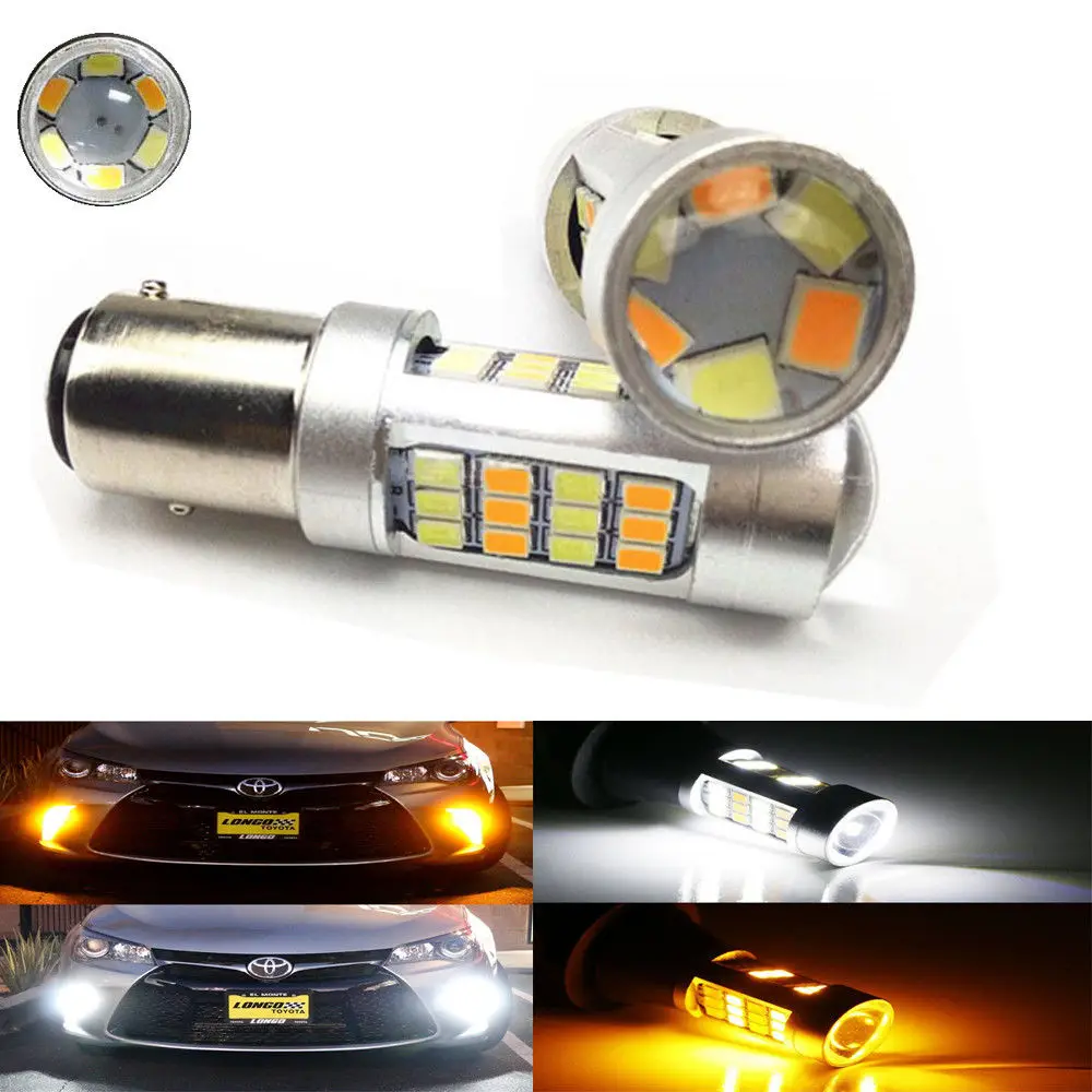 

1157 BAY15D 2835 42SMD LED Bulb Dual Color White/Amber Switchback Turn Signal lamp