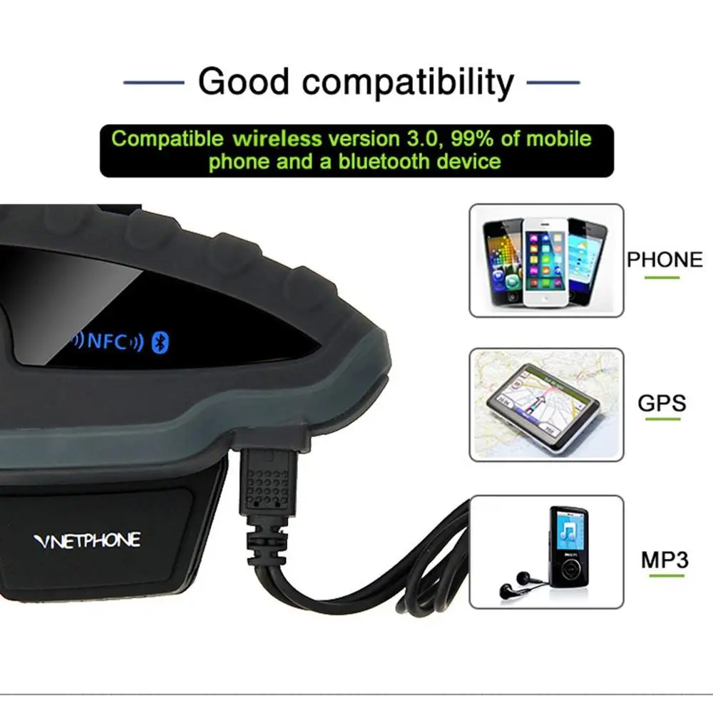 

MH01 Motorcycle Helmet Headset Automatically Answer Anti-interference