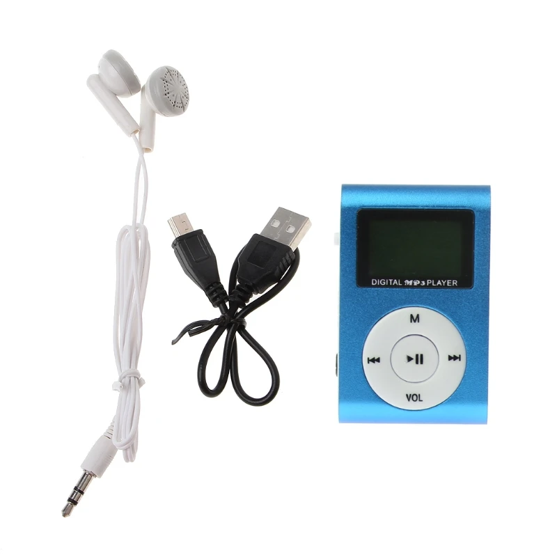 

MX-801 Mini USB Metal Clip Micro SD TF Card Slot LCD Screen Music MP3 Player