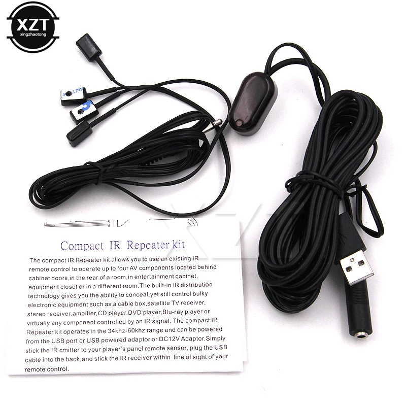 IR Extender Infrared Repeater System Kit Remote Control 1 Receiver 4 Emitters USB Adatper newest hot sale | Электроника