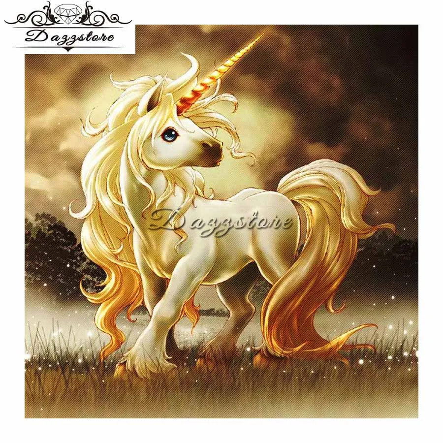 

Diamond Embroidery Diy Diamond paintings Cross Stitch sets Cartoon white unicorns 5d needlework crafts gift home decor