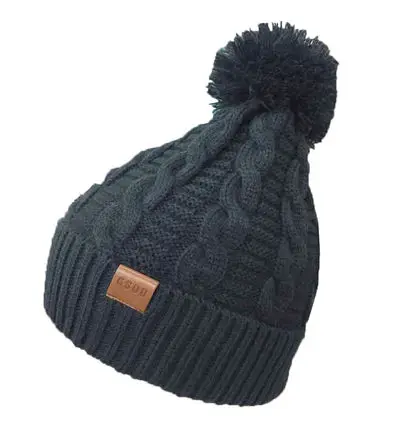 Зимние Gsou натуральная ветер и теплая шапка обувь для мужчин и женщин общие - Цвет: Черный