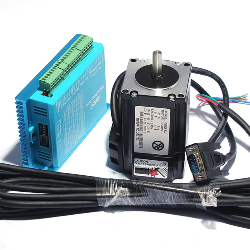 

57 Closed loop stepper motor kit 57HSE3N 3NM DC24V + HBS57 32 bit DSP digital driver DC16-70V + 3M encoder line Y