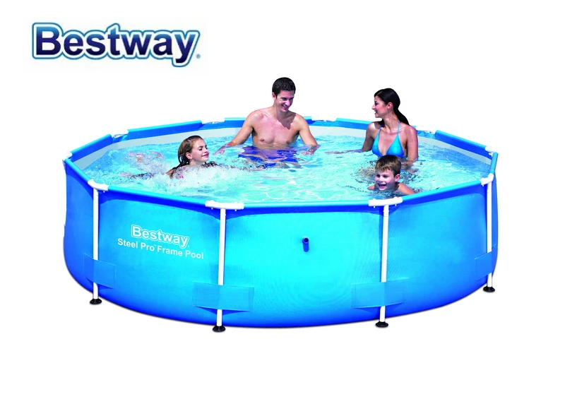 

56406 Bestway STEEL PRO Dia10' Height 30" Round Frame Swimming Pool for Family Dia305*Ht76cm Outdoor Above Ground Pool No filter