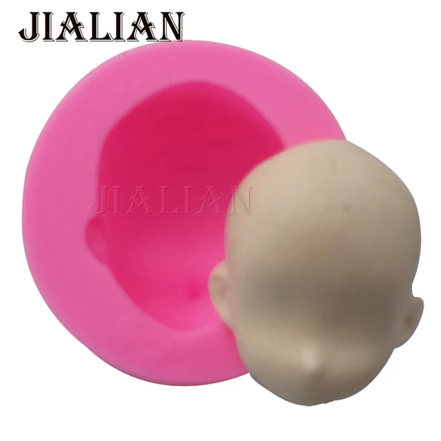3D Fejű Csokoládé Penész Baba Arc Szilikon Torta Díszítő Szerszámok Polimer Agyag Gyanta Cukorka Szuper Sculpey T0922 - Image 4