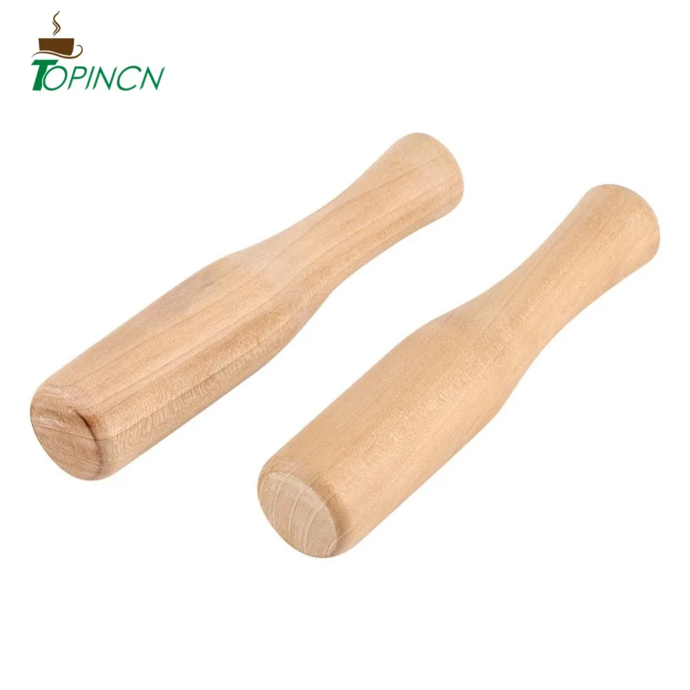 

2pcs Wooden Pestle Food Muddle Grinding Rod for Custard Purees Drinks and Cocktails Bar Tool Wooden Pestle