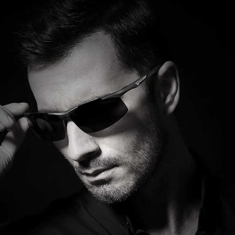

Black Aluminium Magnesium Men's Polarized Sunglasses Driving Glasses Men Coating Driving Male