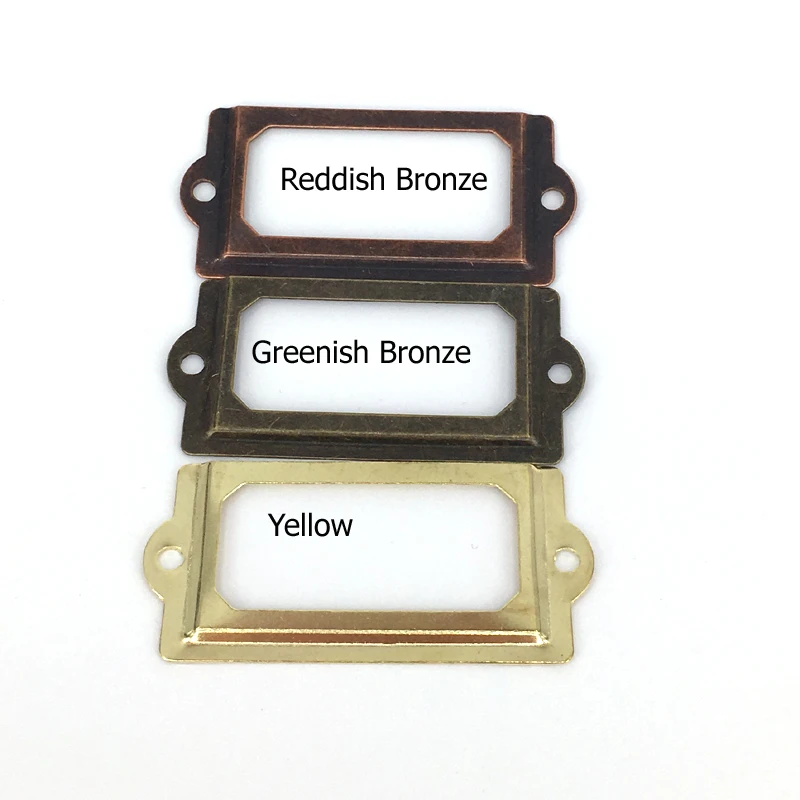 X-DREE Drawer Box high Performance Case Card Tag Label Essential Holders Frames Bronze Well Made Tone 85mm x 33mm 8PCS