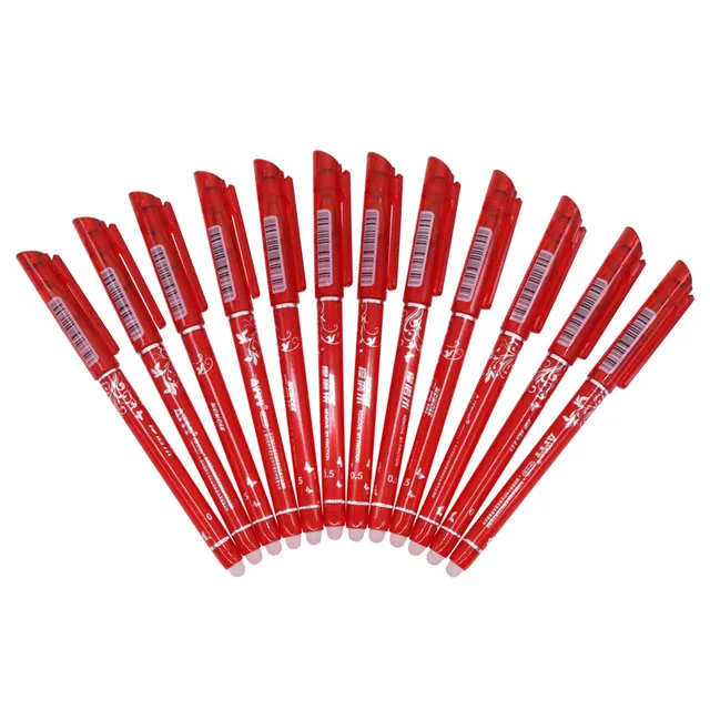 12 pcs Ink Can Be Erased Gel Pen Gift Writing Pen 0.5mm Pen Tip Refills