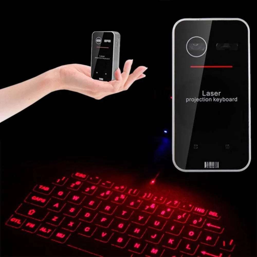 

Mini Wireless Keyboard Portable Bluetooth Key Virtual Projection Keyboard PC Computer External Laser Projection Laser 0.3m
