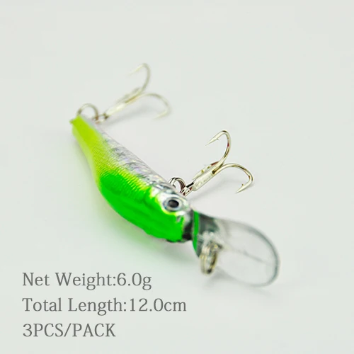 3PCS fishing lure sea bass lure for reels and rod hard artificial fishing bait Fishing Tacklein