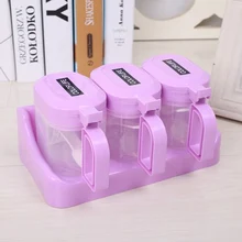 Высокое качество пластиковый кухонный ящик для хранения с крышкой бутылки для хранения баночки коробка для приправ сахар специи соляная банка кухонные инструменты