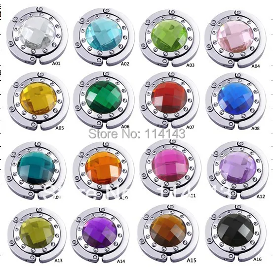 

200pcs/lot Nice Fodable Metal Crystal Bag Hanger Purse Hook Gift Accessories , Free Shipping