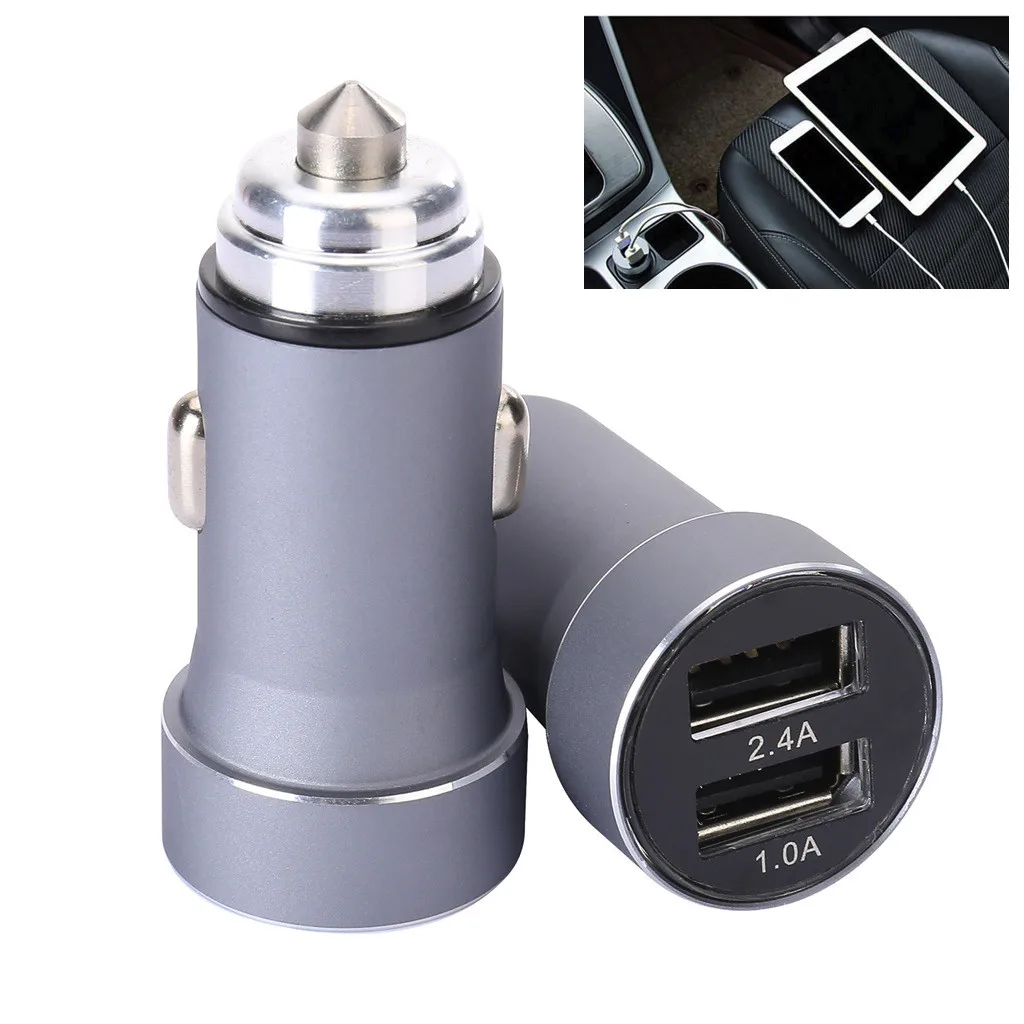 

Car Charger 5V/2.4A/1A Quick Charge Dual USB Port Adapter Voltage for Phone USB Car Charger Dual USB Car Phone Charger Adapter