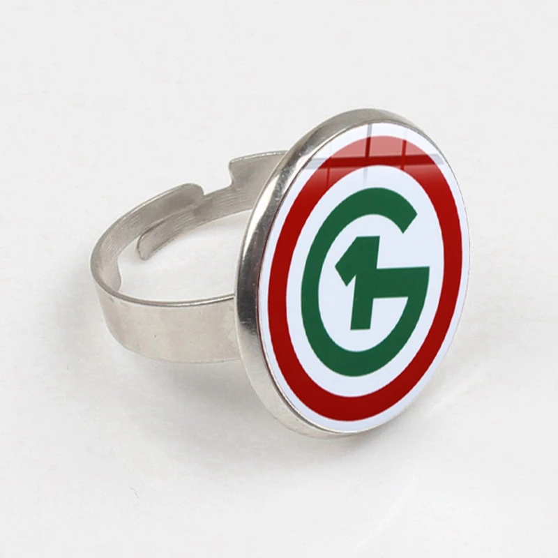

2019 Hungary Statement ring Simple Special Symbol 3D Effect Glass Picture Cabochon ring Women Men Jewelry