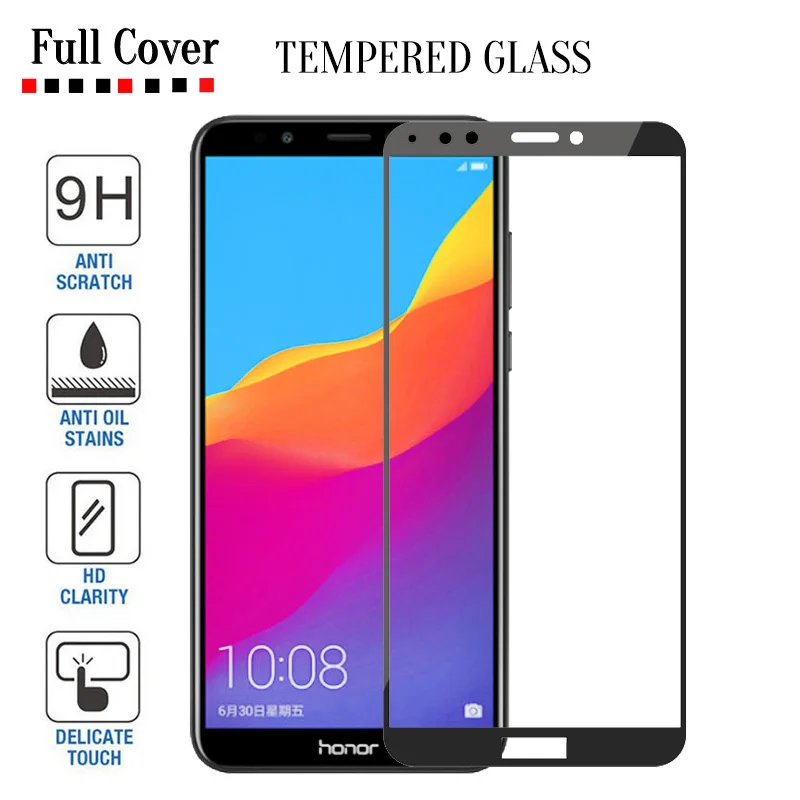 2pcs 9H Full Tempered Glass For Huawei Honor 7A 7C Pro Russian Version Cover Protective Film Screen Protector | Мобильные телефоны