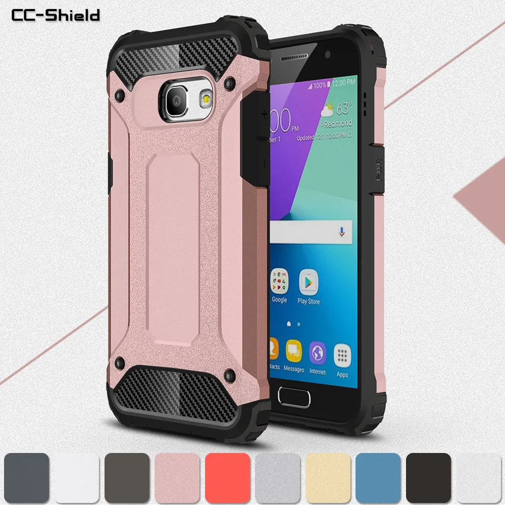 

Armor Case for Samsung Galaxy A3 2017 A320 SM-A320FL A320FL Bumper Fitted Case for Samsung A 3 2017 320 SM-A320 Protection Cover