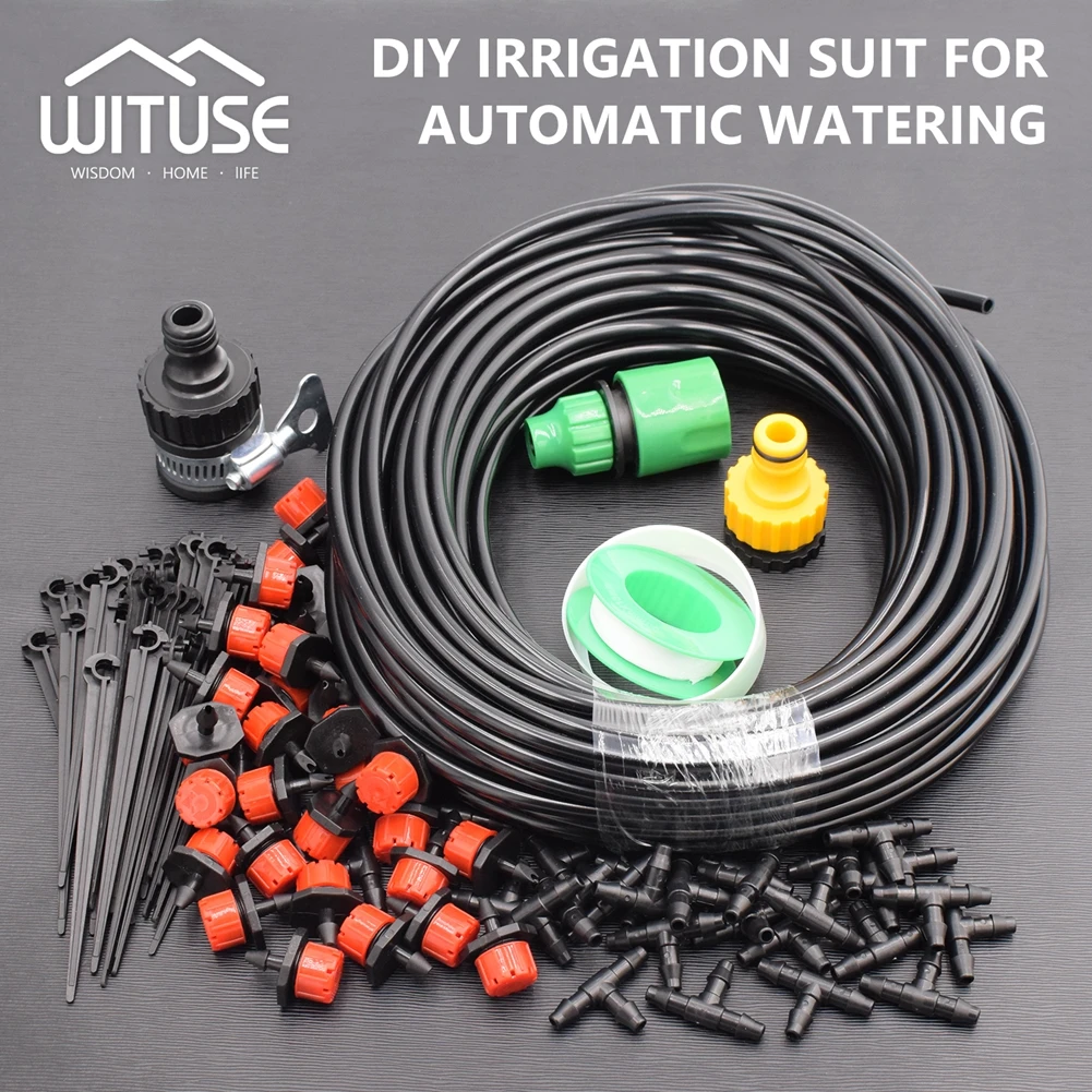 

5m 10m 15m 20m 25m 30m DIY Drip Irrigation System Automatic Plant Self Watering Garden Hose Micro Drip Garden Watering System