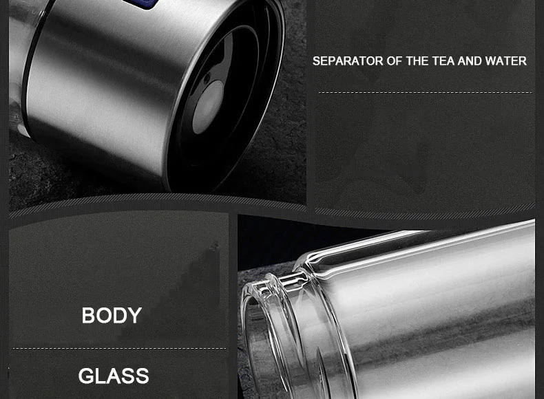 400 мл специальный дизайн чайный стакан бутылка для воды с автоматическим сепаратором и фильтром стеклянная бутылка для чая