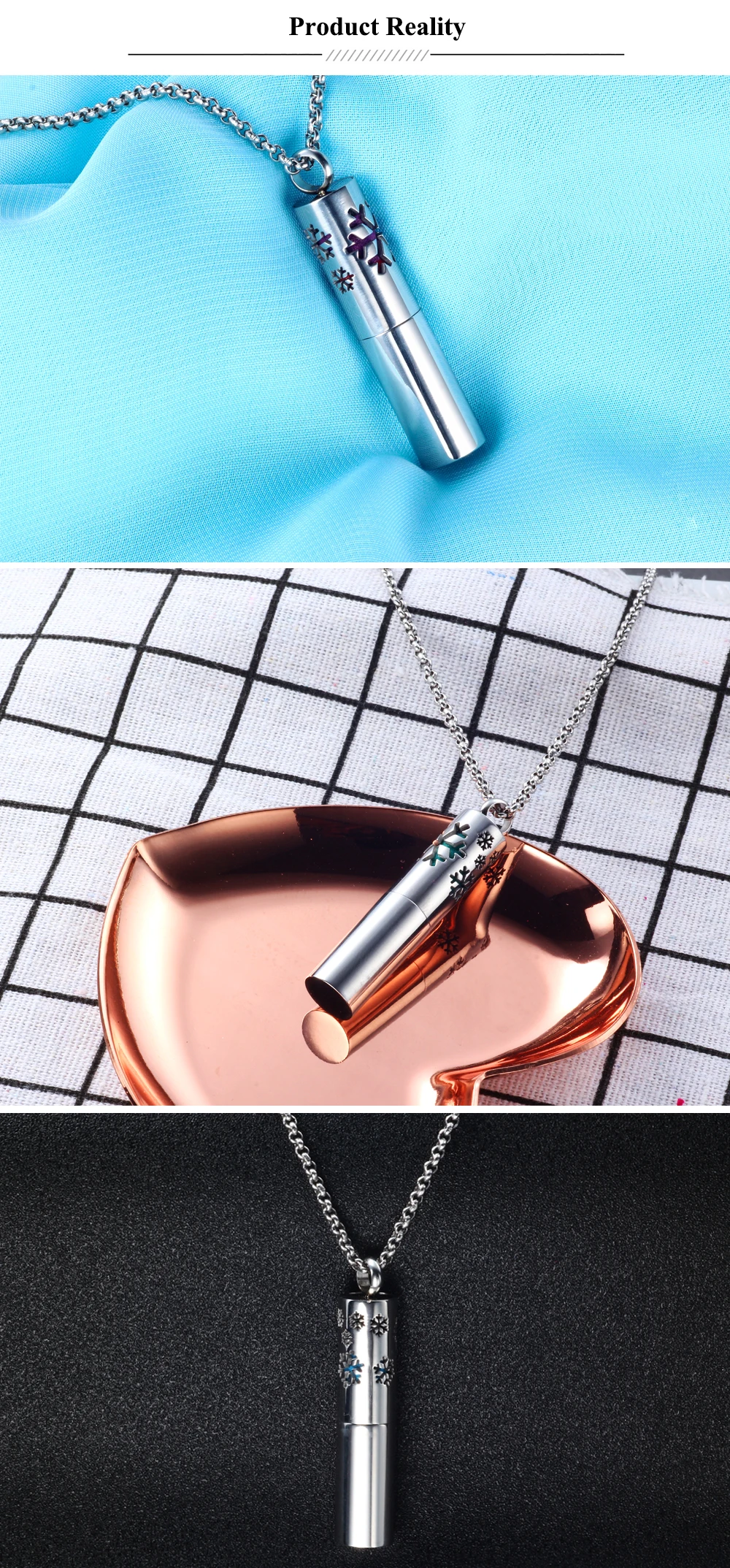 Ubelive 316L нержавеющая сталь Винтаж ароматерапия парфюмерные эфирные масла диффузор ожерелье хранения медальон серебряный кулон