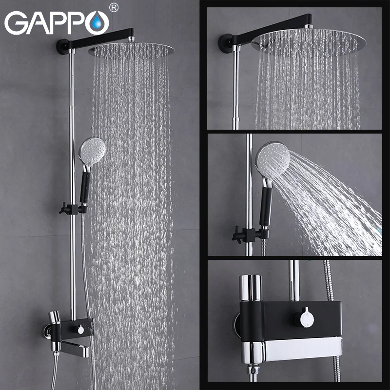 

GAPPO Shower Faucet wall mounter brass shower faucets bathroom rainfall shower sets concealed handle waterfall faucet griferia