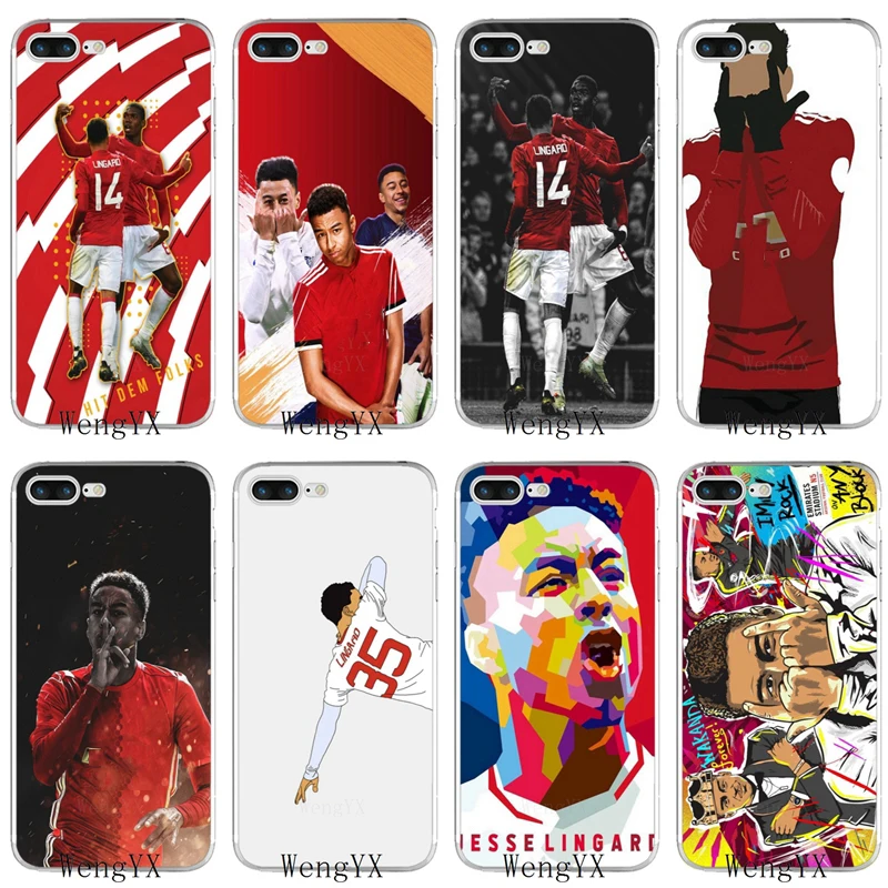 

footballer Jesse Lingard slim silicone TPU Soft phone case For iPhone X 8 8plus 7 7plus 6 6s plus 5 5s 5c SE 4 4s