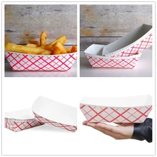 1/4LB 1/2LB LIB 3LB 12PCS Red Plaid Printed Disposable Paper Food Tray Boat Fast Food Tray Containers Picnic Party Supplies cinnamon cider decorative fragrance 1 3lb bag