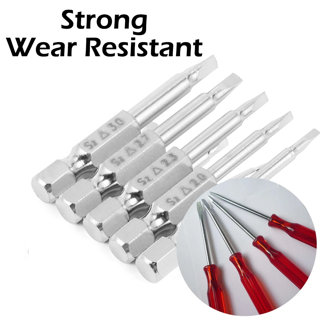6 in 1 T Type Wrench Handle Screwdriver Bits Wrench Set Anti-Slip Precision Hex Triangle Ratchet Screwdriver 5Pcs Screw Bits Hand Tool
