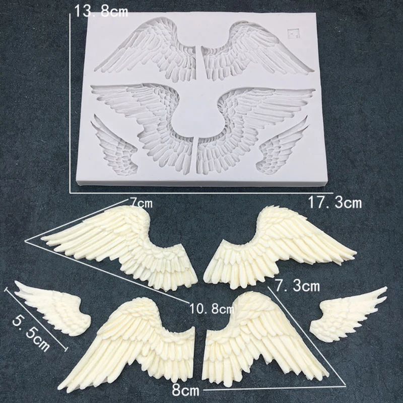 Крылья Ангела силиконовая форма помадка форма для украшения торта инструмент для шоколада, Gumpastes плесень, Sugarcraft, кухонные гаджеты