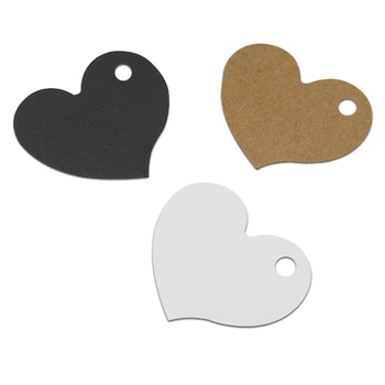 

4.5*4cm 200Pcs/ Lot Heart Shaped Vintage Kraft Paper Jewelry Price Tag Boutique Clothes Event Party Gift Craft Paper Hang Tags