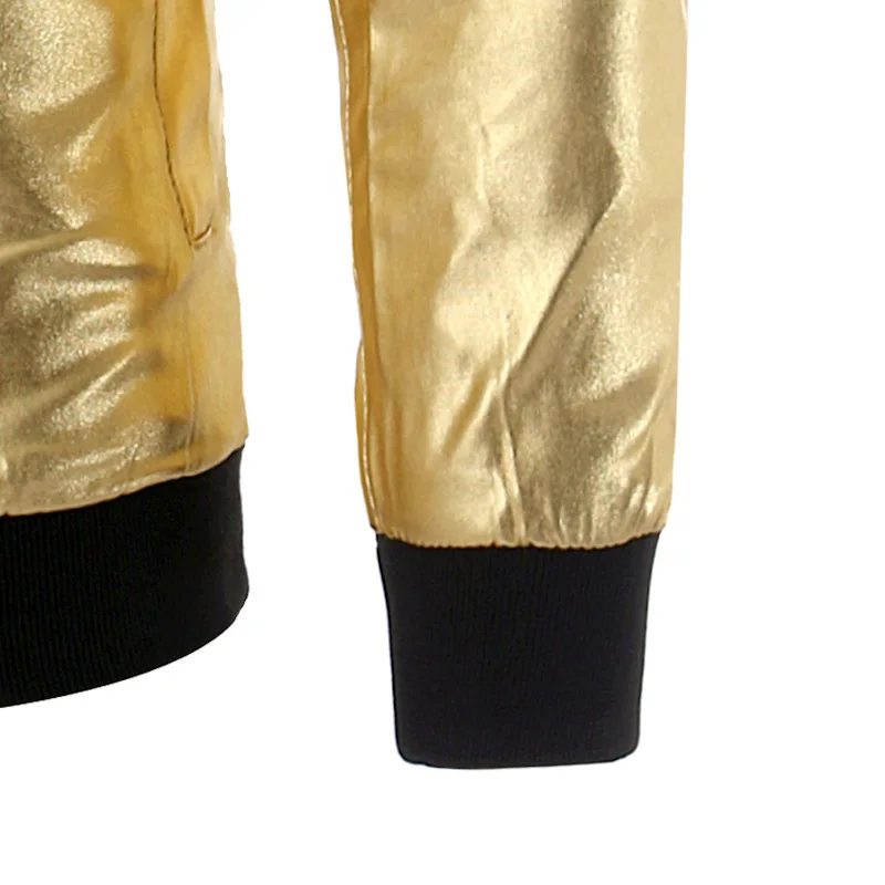 Men's Black Coated Bomber Jacket Nightclub DJ Prom Baseball Jacket Men Hip Hop Casual Streetwear Jackets Casacas Para Hombre XXL Men's Black Coated Bomber Jacket Nightclub DJ Prom Baseball Jacket Men Hip Hop Casual Streetwear Jackets Casacas Para Hombre XXL