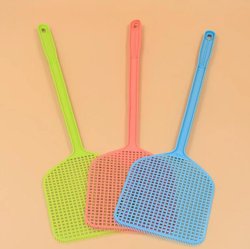 1Pcs Fly Swatter Plastic Bug Mosquito Insect Wasp Killer Catcher Long Handle YO-40