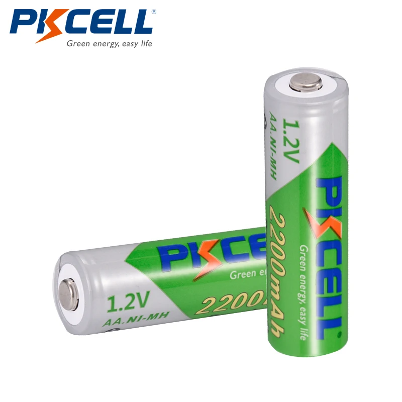 6 x PKCELL AA NiMH Recarregavel Bateria прочный низкий саморазряд 1,2 V 2200mAh 2A Ni-MH аккумуляторные батареи