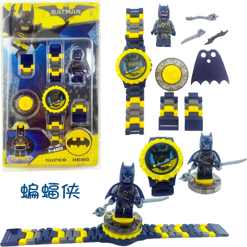 

Super Hero Children Watch Building Block Watch Ninjagoed Marvel Avengers Compatible with Legoed Figures Bricks Toys Minecrafted